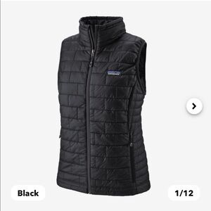 Women’s nano puff vest - black size XS